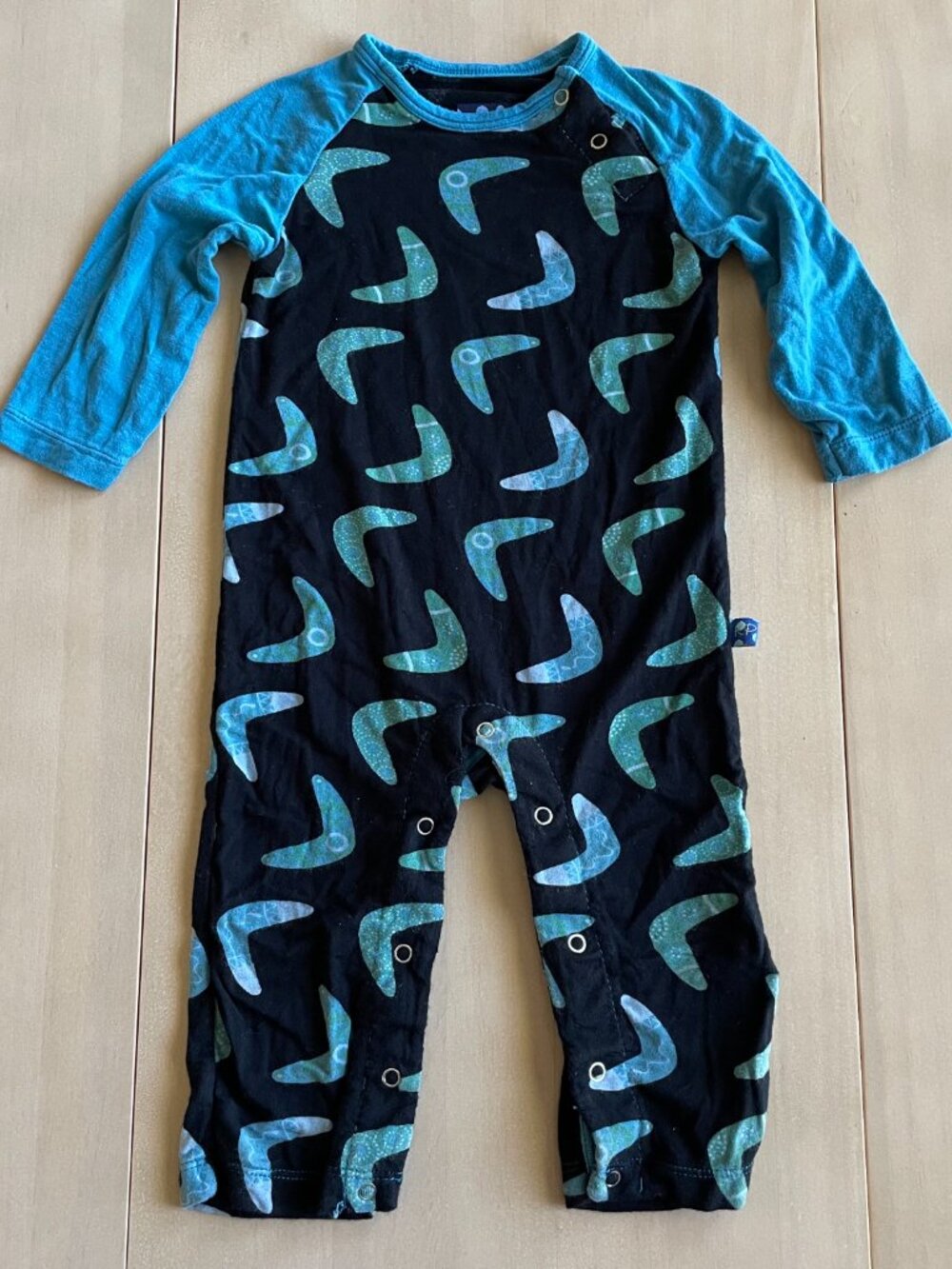 Entire Closet $5! KicKee Pants Bamboo Little Boys Print Coverall w/ Snaps - Picture 2 of 8